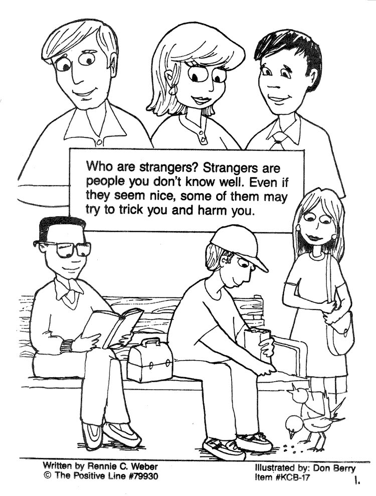 walking safety coloring pages - photo #46